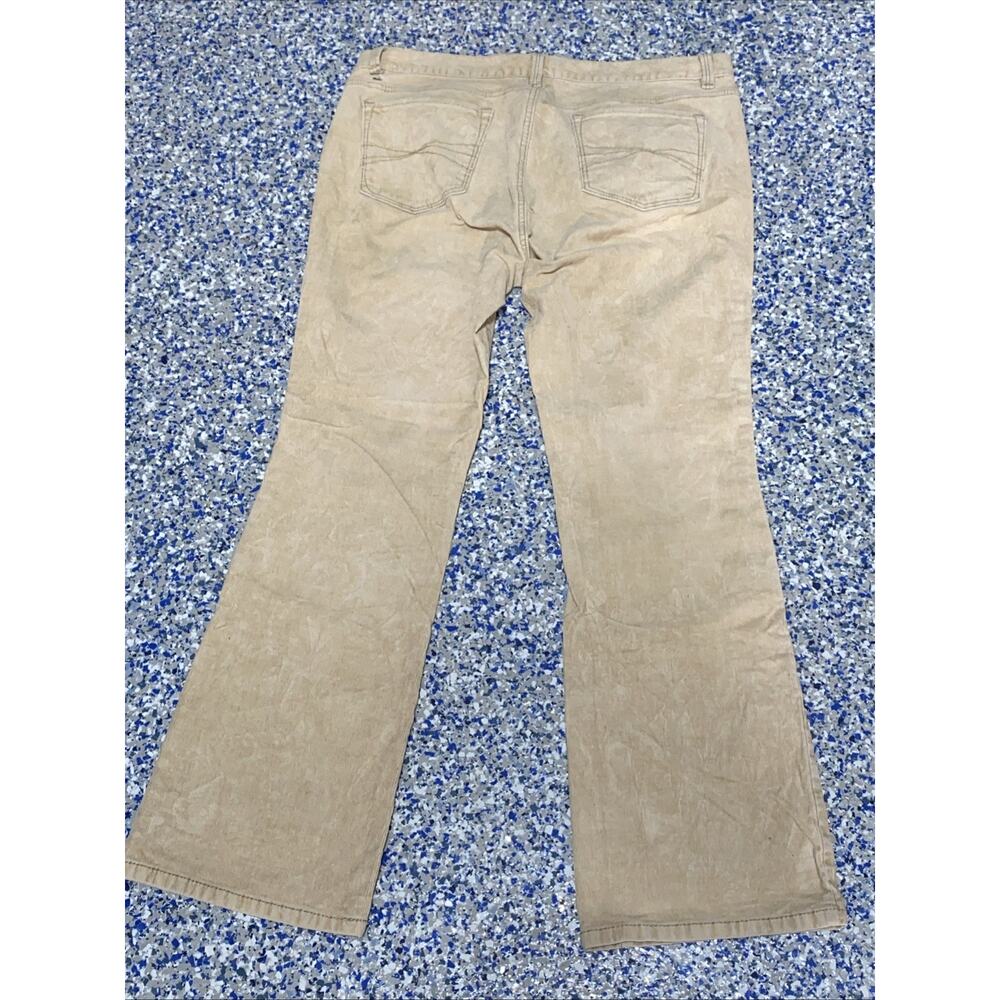 Ann Taylor LOFT Low Rise Modern Boot Tan Khaki Corduroy‎ Pants Women’s Size 12P - Picture 2 of 9